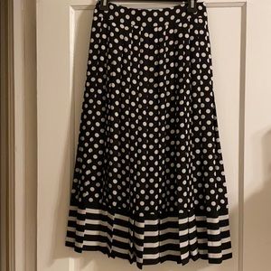 Kate Spade Dot Stripe Pleated Skirt